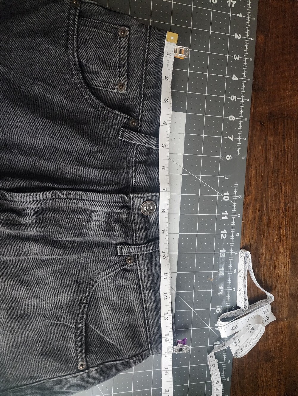 BDG Urban Outfitters High-rise Black Denim Distressed Mini Skirt Size Med - Picture 14 of 15
